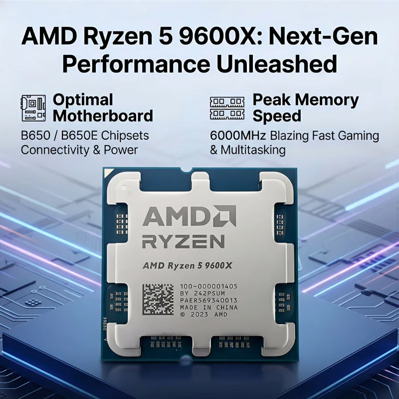 訳アリ品　ryzen 5 9600x cpu AMD 新しい Ryzen 5 9600X プロセッサ 5.4GHz 6 コア 12 スレッド 38MB