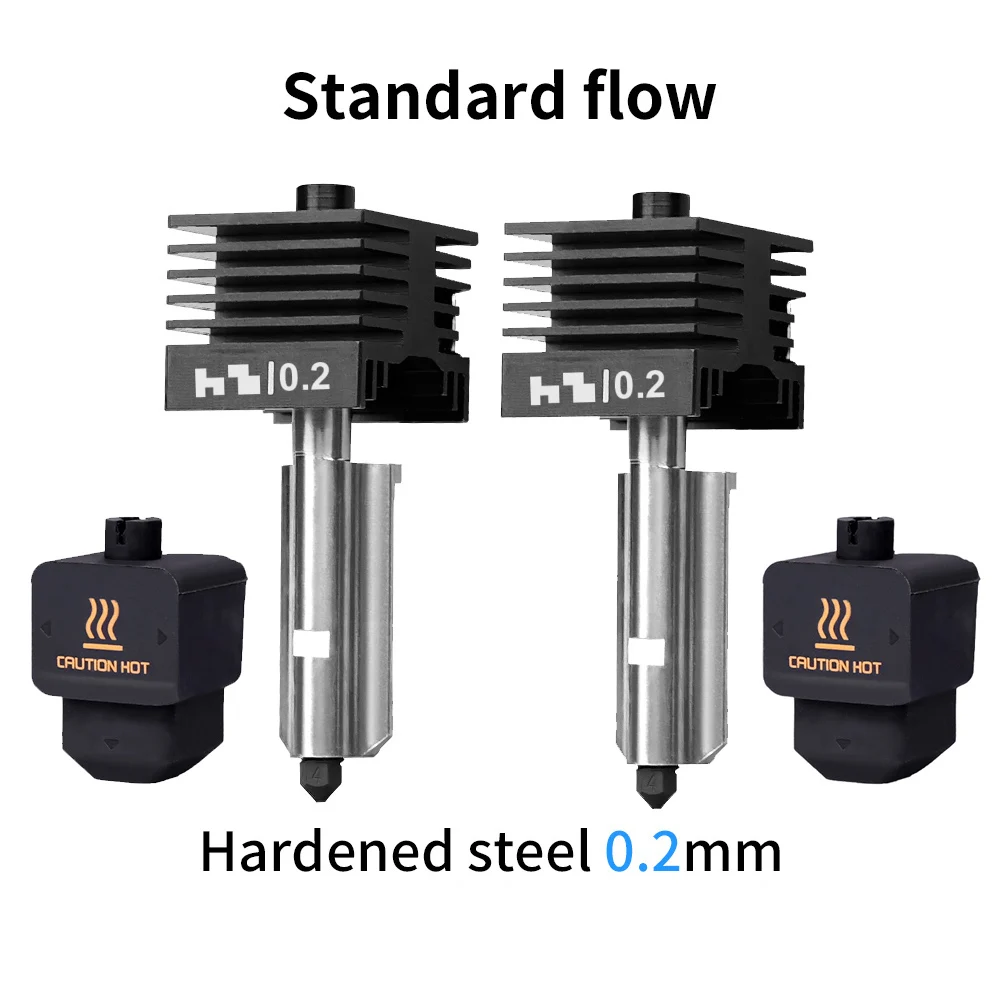 Neues Hochwertiges H2D H2S H2C Hotend-Kit mit 0,2/0,4/0,6/0,8mm Gehärteter Stahldüse Ersatz-Hotend-Kit für Bambu H2D A1/A1mini