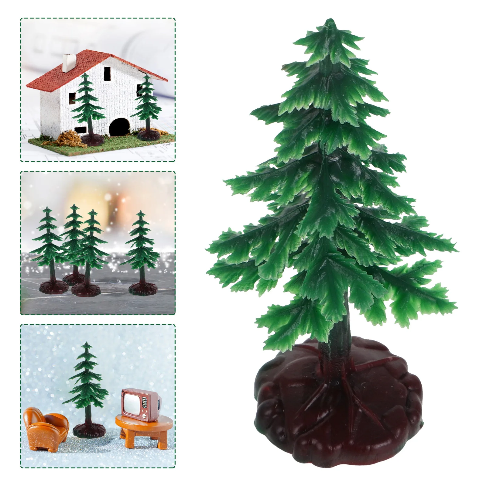 

20Pcs Mini Christmas Trees Detailed Artificial Miniature Xmas Trees for DIY Holiday Crafts Tabletop Christmas Scenery Landscape