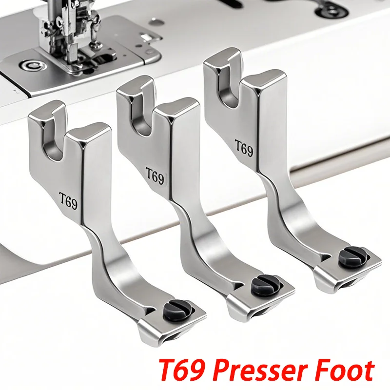 3/1PCS T69 Adjustable Invisible Zipper Presser Foot Unilateral Zipper Feet Industrial Single Needle Sewing Machine Accessory