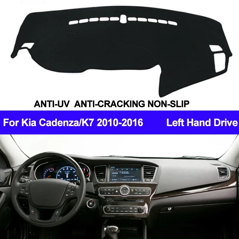 

Автомобильные аксессуары для Kia Cadenza K7 2010-2012 2013 2014 2015 2016, защитная накладка, крышка приборной панели, силиконовый нескользящий коврик, солнцезащитный козырек