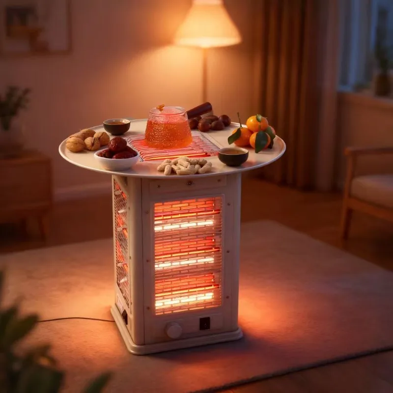 Electric Space Heater Radiant Dish Heater Energy Saving Small Portable for Home Office Winter