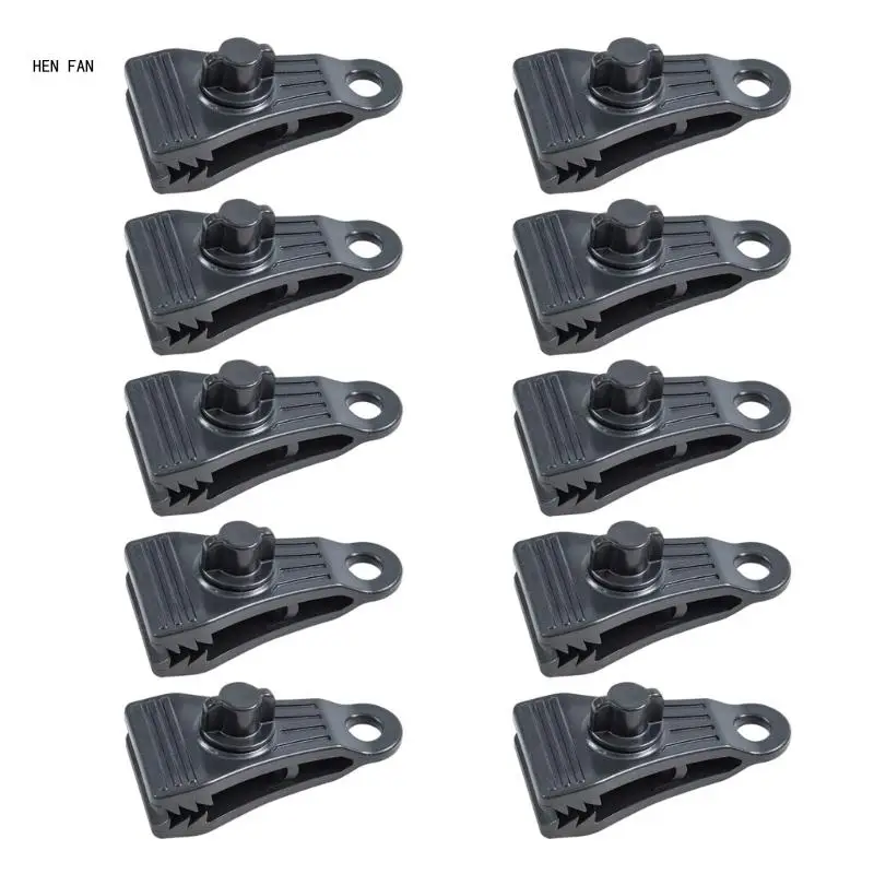 10Pcs Tarp Clips Heavy Duty Lock Grip Tarp Clamps Pool Cover Clips Tent Fasteners Holder for Awnings, Outdoor Camping M89D