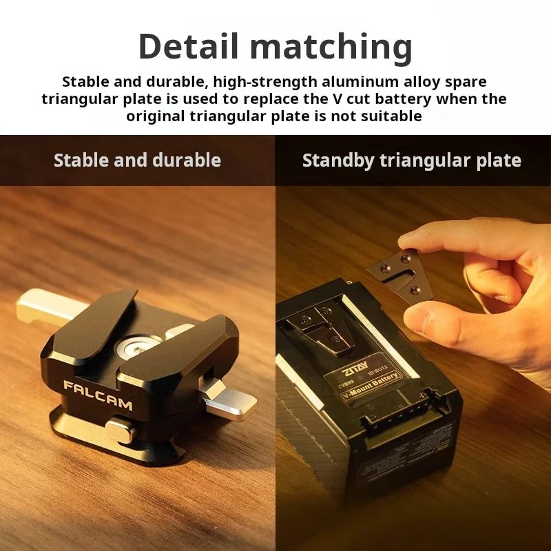 Falcam F22 クイックリリース V マウントバッテリープレート回転可能 360 度 F38 V2 ショルダーストラップと互換性あり、ユニバーサルアクセサリー