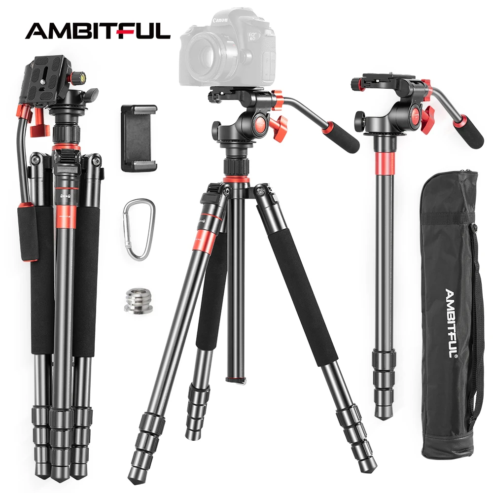 

AMBITFUL GM01KIT GM02KIT Aluminum Alloy Professional Outdoor Shooting Camera Mobile Phone Tripod Stand With Carry Bag