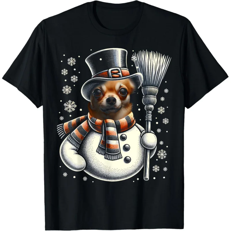 Christmas shirt snowman Christmas T-shirt loose men's and women's styles