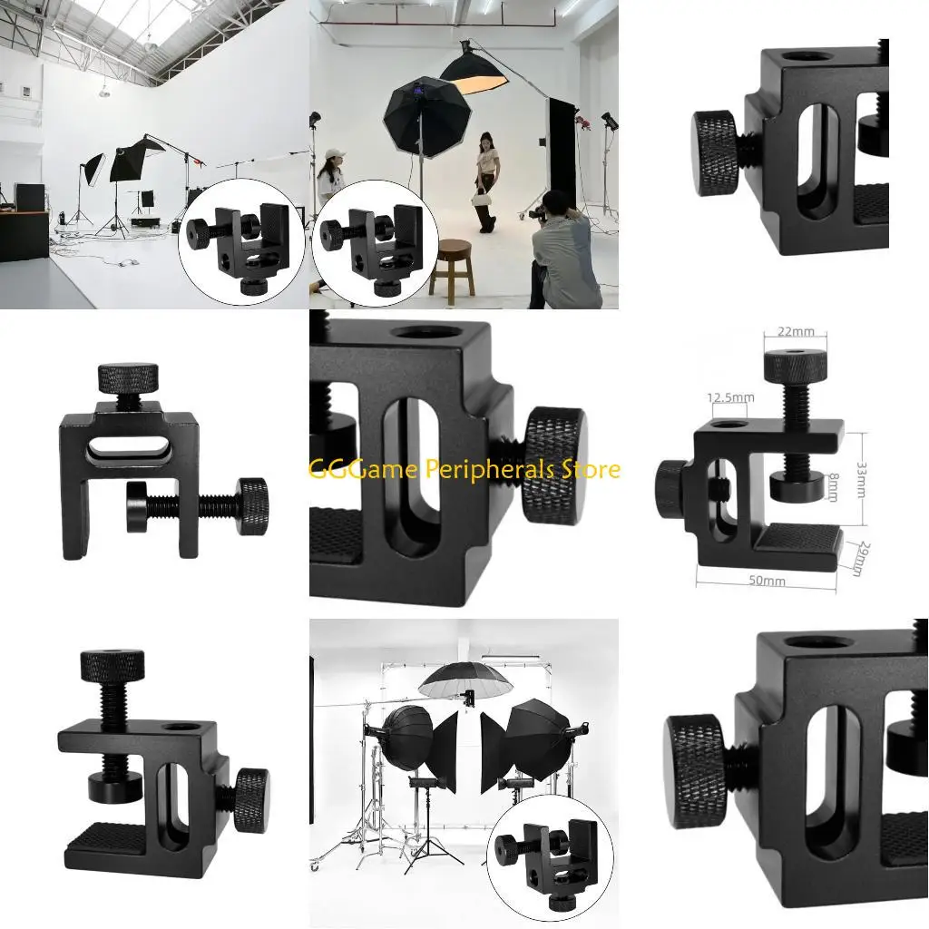 

U55B Light Stand Poles Table Clamp Clip Lanterns Stand Clip for Light Poles Lamp Holder