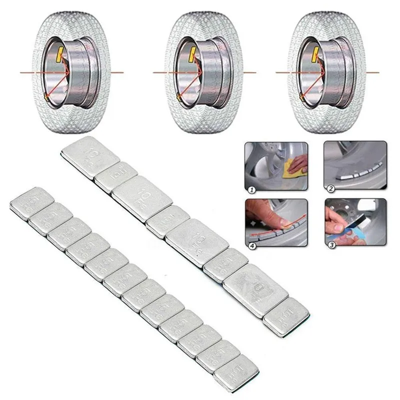 60g Universal Car Truck Adhesive Wheel Tire Balance Weights Wheel Tyre Balancing Bar Sticker Auto Accessories