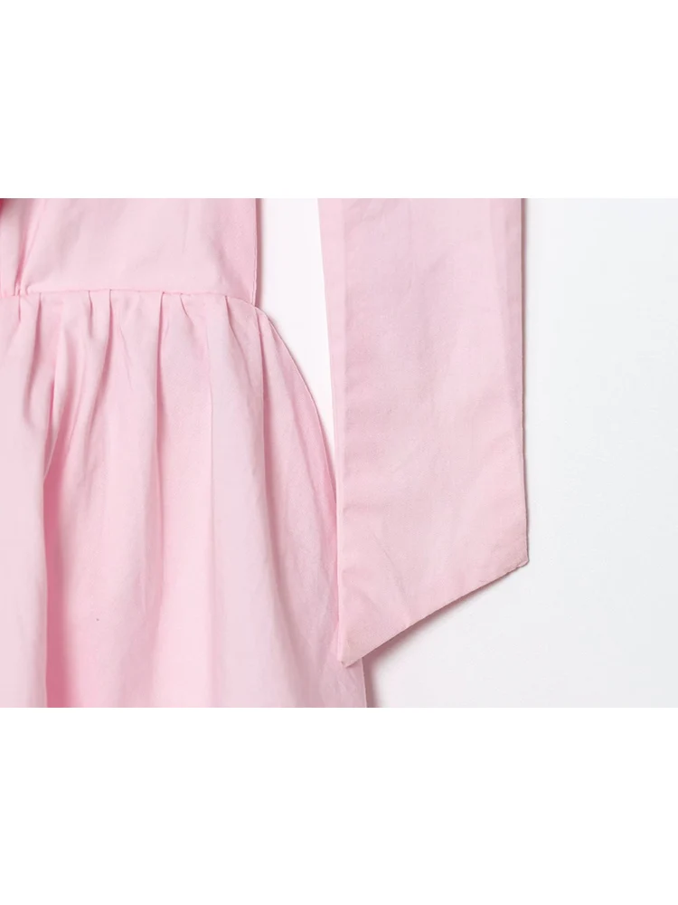 TFMLN المرأة الدانتيل يصل القوس حبال القمم موضة الصلبة مثير العميق الخامس الرقبة أكمام عارية الذراعين بلايز 2025 جديد أنيق ملابس الحفلات