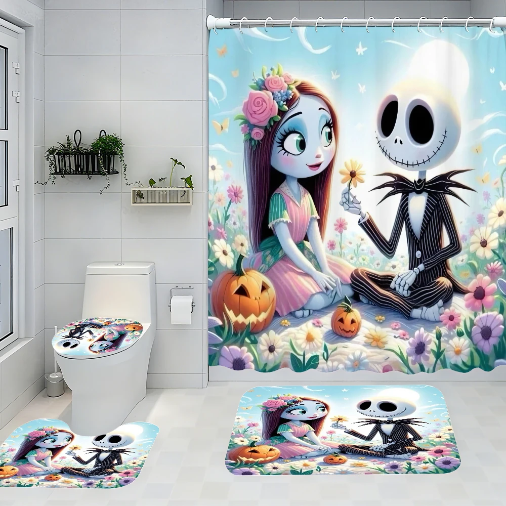 

Disney Jack Bathroom Four-piece Set - Avant-garde Waterproof Shower Curtain, creating a complete bathroom kit