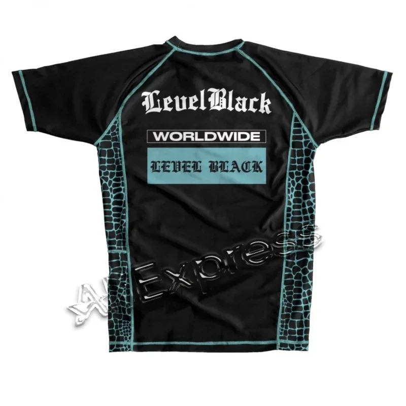 Sommer Schwarzer Rash Guard Schnelltrocknendes Gym-T-Shirt Schwarzes Jersey-T-Shirt Ranked V2 Nivel Negro Rash Guard Top für Erwachsene/Kinder – Detail 20