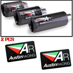 For Austin Racing Exhaust AR Sticker Honda Kawasaki BMW Yamaha Aprilia KTM Ducati CFMOTO Motorcycle accessories Escape 51MM 60MM