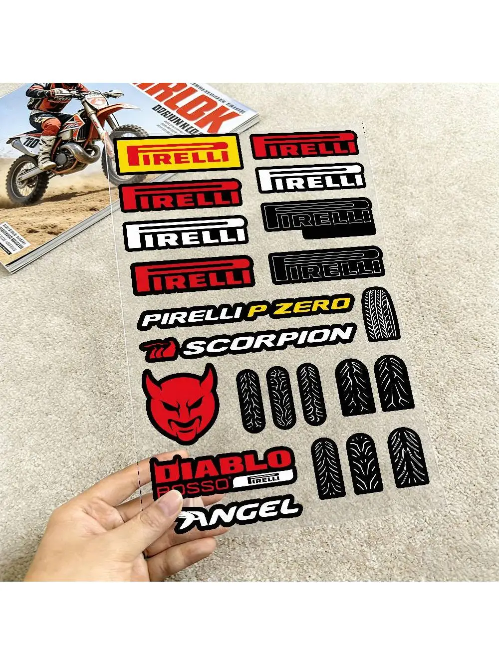 AliExpress For Pirelli Reflective Motorcycle Stickers Waterproof Vinyl Decals For Motorbike Helmet Fuel Tank Bike