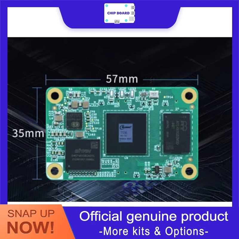 

Tronlong Allwinner T536 Core Module with Cortex-A55 CPU, RISC-V Core, NPU AI Accelerator and 17 UART