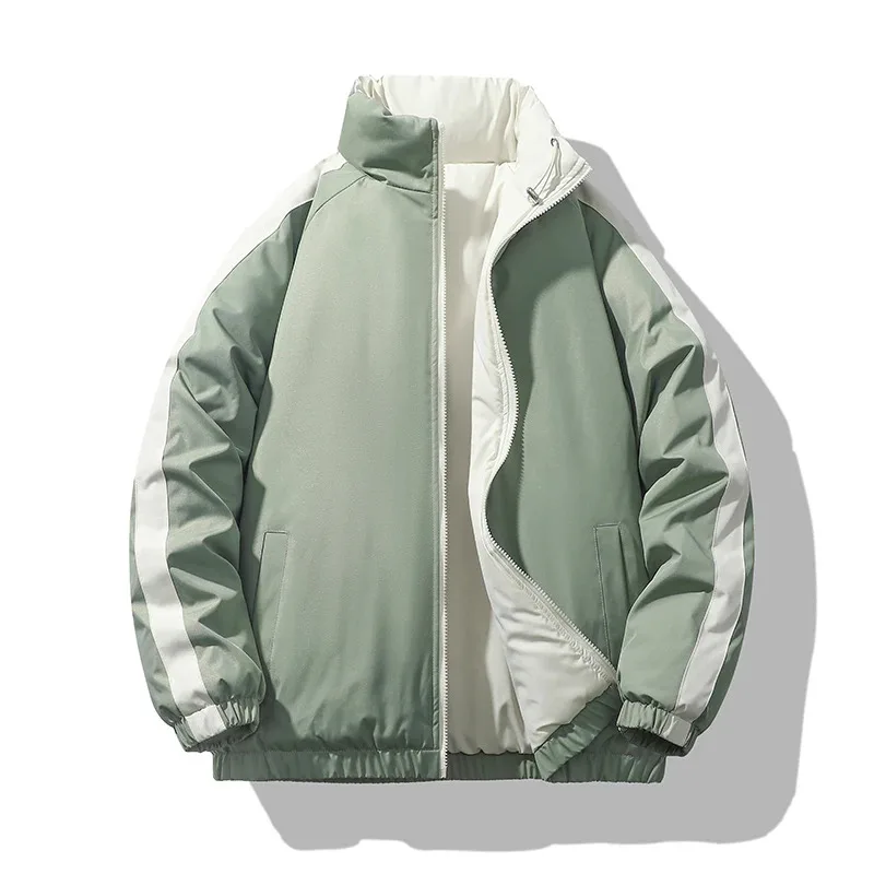 سترة شتوية سميكة مبطنة بالقطن للرجال مع مظهر راقي وسترة شتوية بياقة واقفة #2