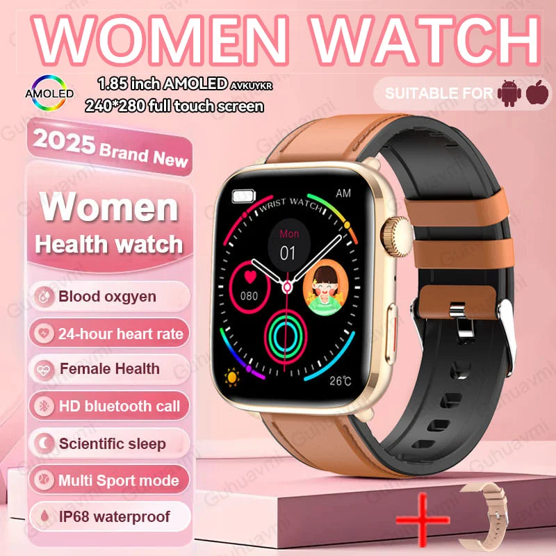 2025 New For Xiaomi Women AI Smart Diagnosis Smart Watch HRV+PPG Blood Pressure Blood oxygen Health monitor IP68 NFC Smartwatchs