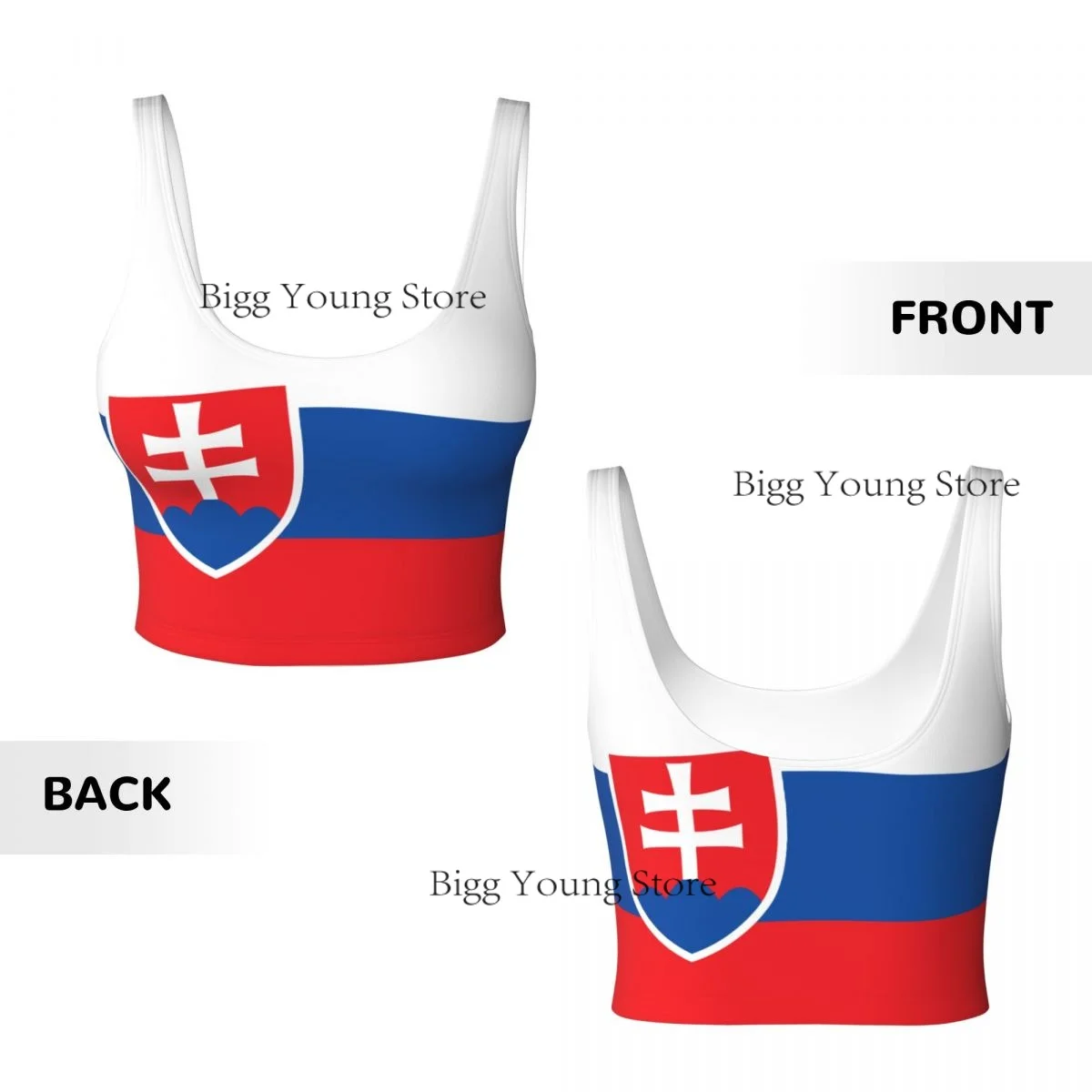Sports Bra Women Running Yoga Clothes Vest Slovakia Flag Gathering Fitness Vest