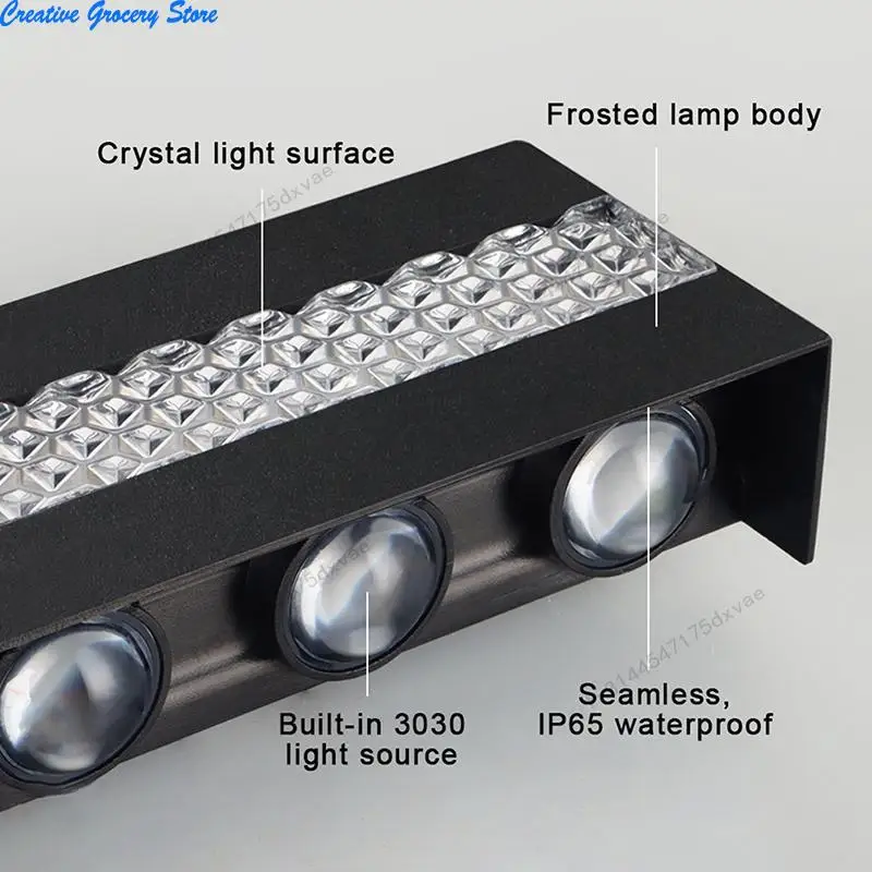 Obrázek 4: Outdoorové vodotěsný zeď lehký 10W 8W 6W ABS materiál dekorační sad lampa exteriér zeď val energy‑saving