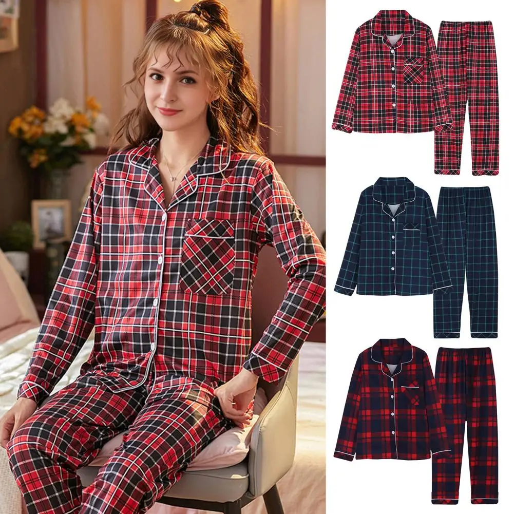 أطقم بيجامات دافئة للرجال لخريف وشتاء 2025 ملابس نوم مريحة من قطعتين ملابس منزلية للرجال ملابس نوم بأكمام طويلة وأزرار سفلية #5