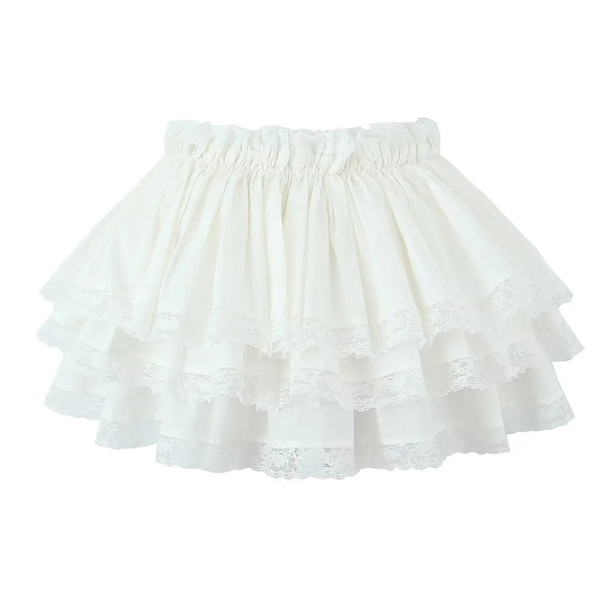 Mingmingxi 2024 Women Skirt 2024 New Arrivals High Waist A Line White Cake Skirt Sexy Super Short Ballet Skirts