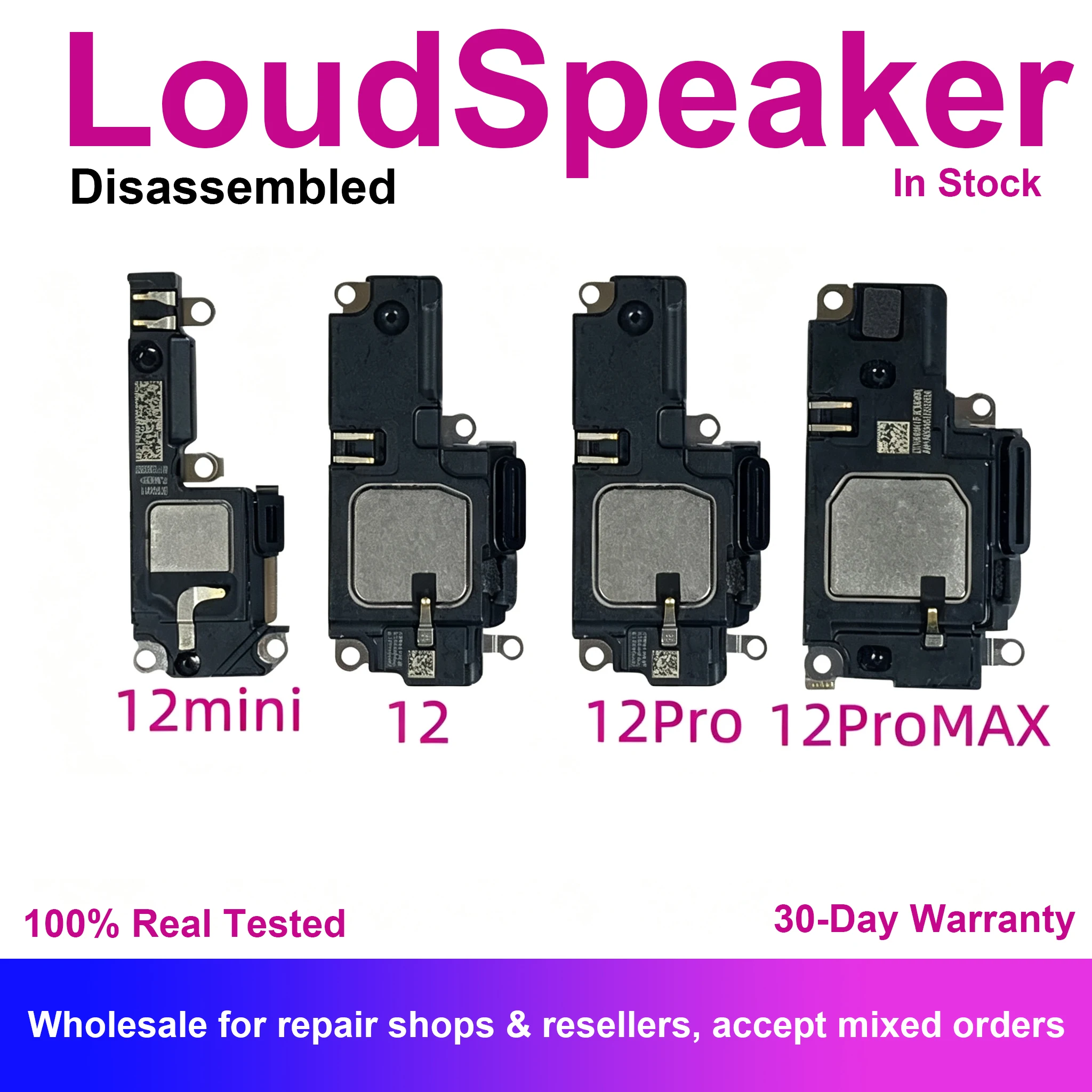 LoudSpeaker For iPhone 12 mini Pro Max Bottom Sound Buzzer Ringtone Ringer Loud Speaker No Flex Cable Replacement Repair Parts