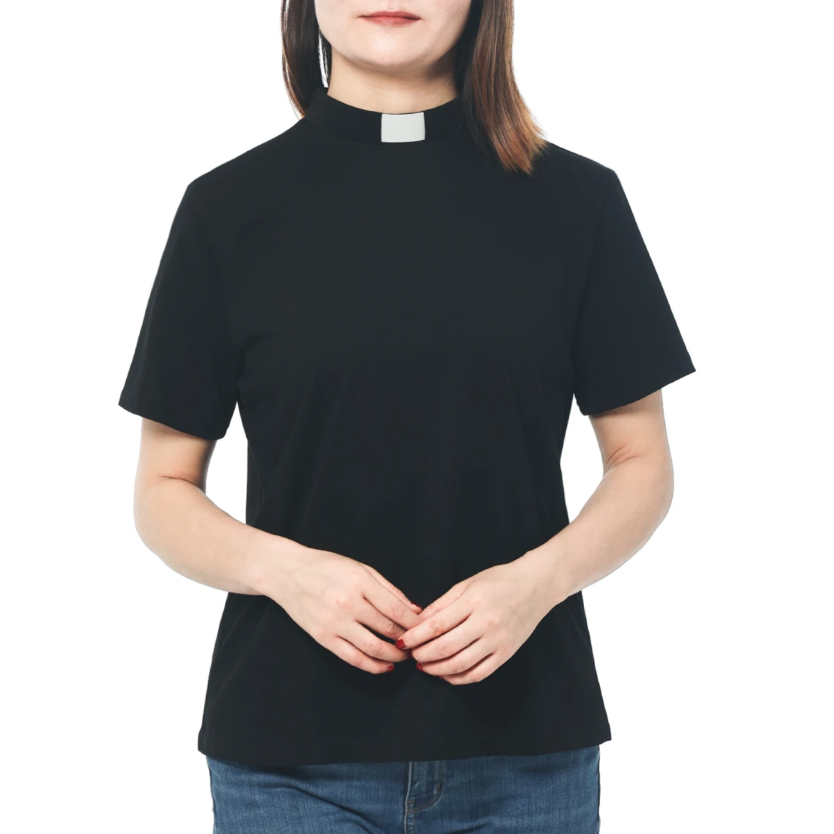 

Clergy Shirt Pastor Minister Preacher Suit Top Halloween Blessed Priest Clergy Costume