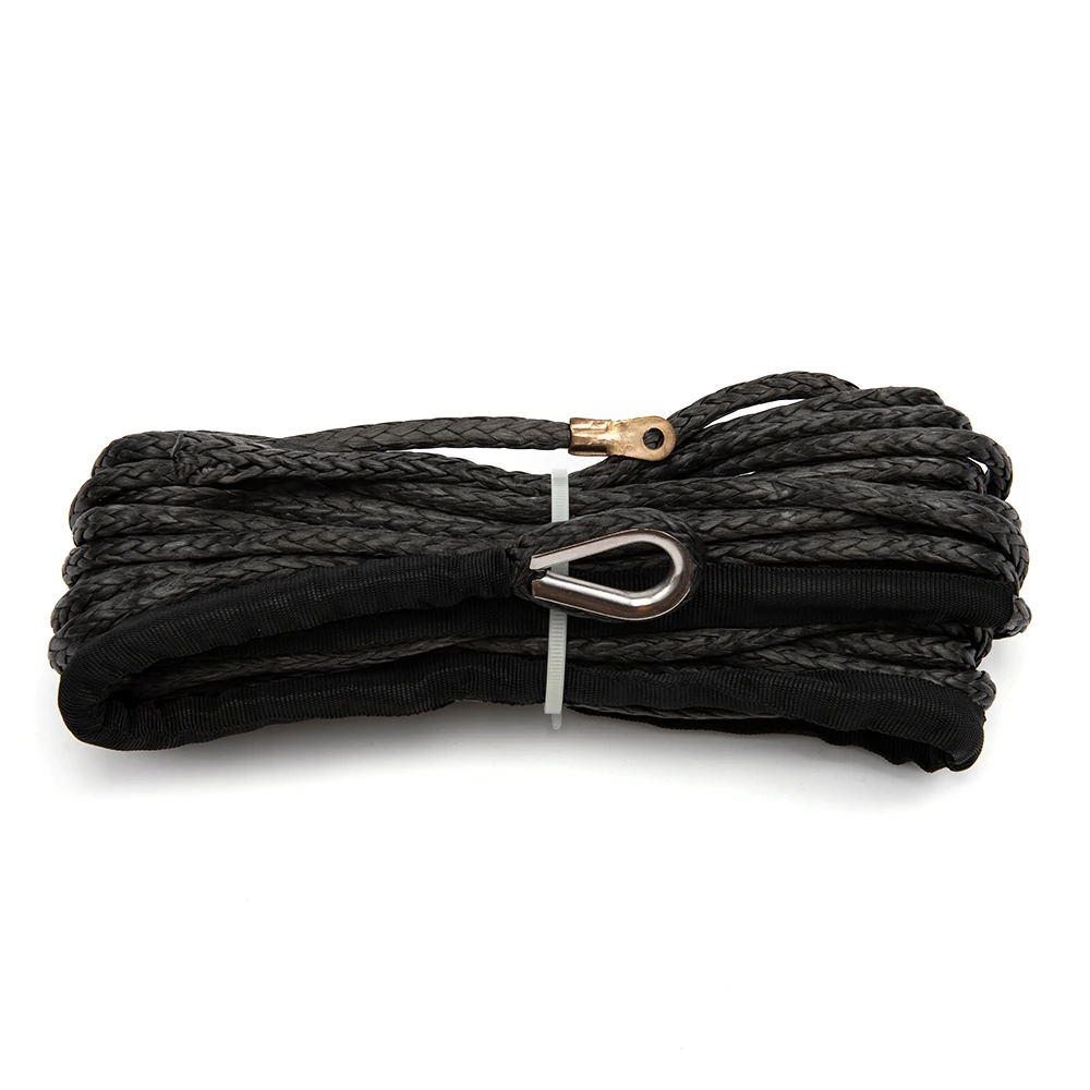 6mm 15m 3T Synthetic Winch Rope Tow Car Accessories Off Road Trailer Strap Breaking Strength 4500LBS-6000LBS For ATV UTV Vehicle