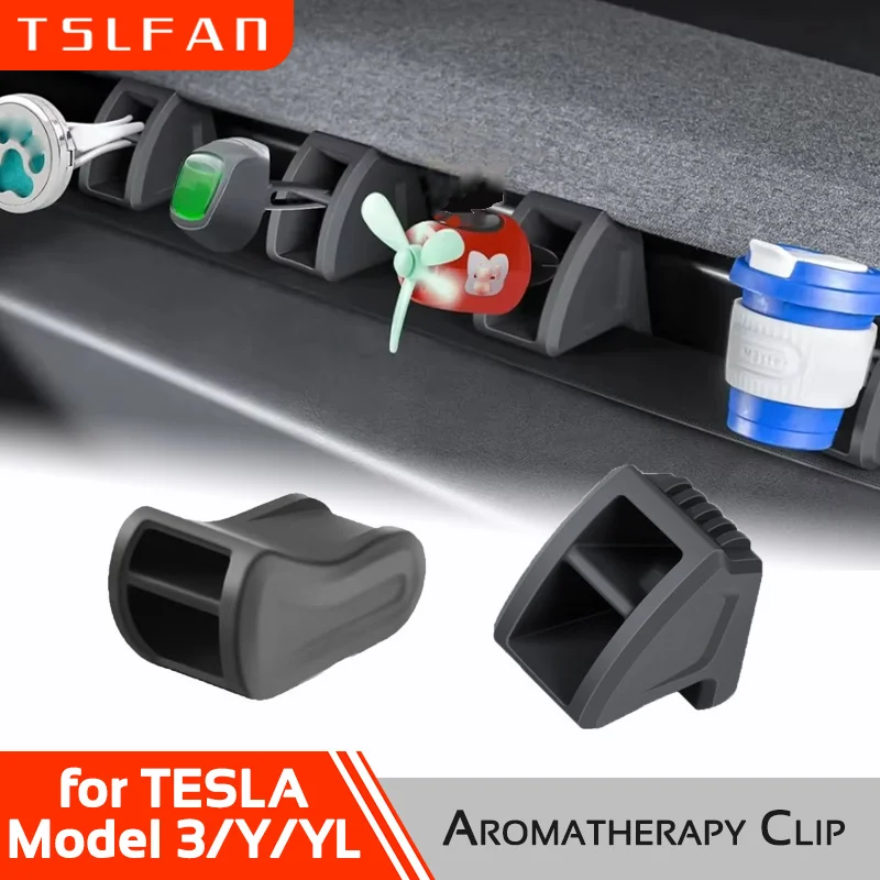 Für Tesla 3 Highland Y YL 2021-2027 Weicher Silikon-Aromatherapie-Clip-Adapter Lufterfrischer Duft-Lüftungshalter Zubehör
