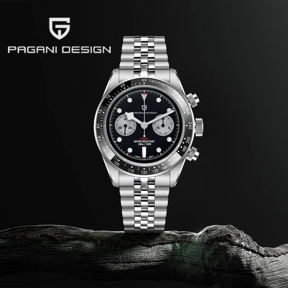 Pagani design men's Watch 2026 Panda Quartz Men's Watch Top Sapphire Speed Sports chronograph luminous diving relógios masculino