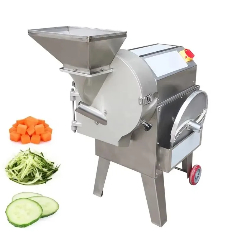 

2026Commercial Vegetable Fruit Slicer and Cutting Machine for Potato Carrot Cucumber Root and Stem Slicing Shredding