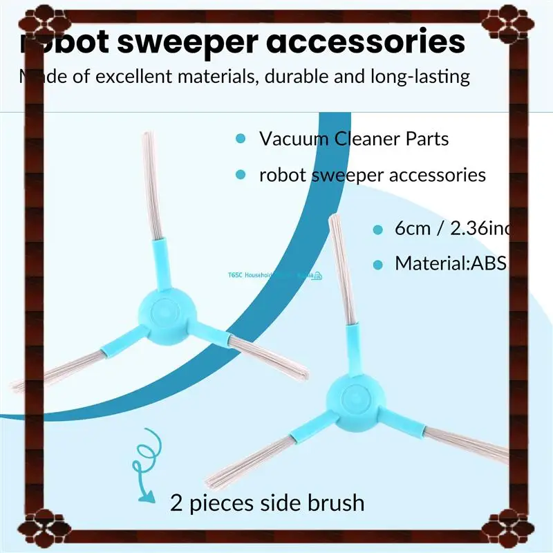 Доставка в 24 часа, 2 шт., аксессуары для роботов-подметальных машин с боковой щеткой, замена для пылесоса Conga 3090 3490