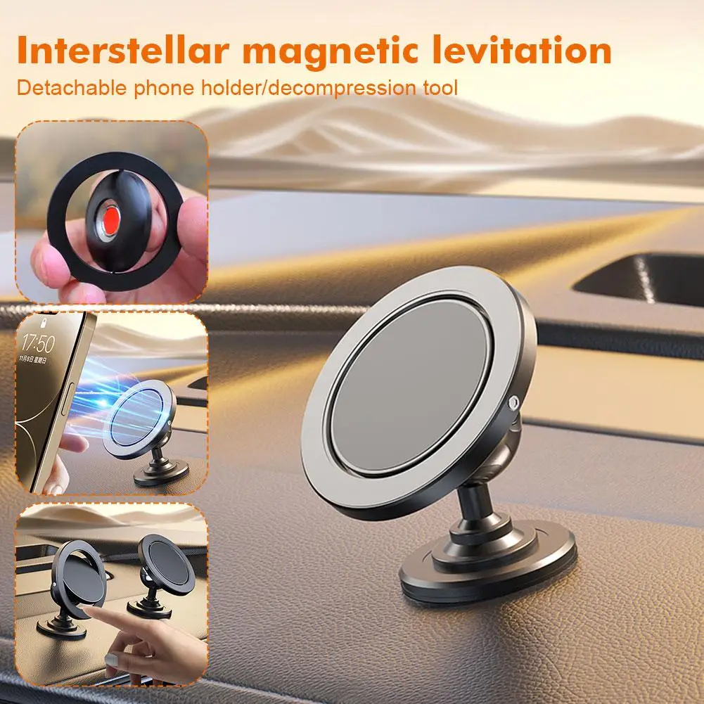 

Magnetic Suspension Car Mobile Phone Holder Detachable Rotating Separation Suitable For Magsafe Magnetic Suction Holder H2H6