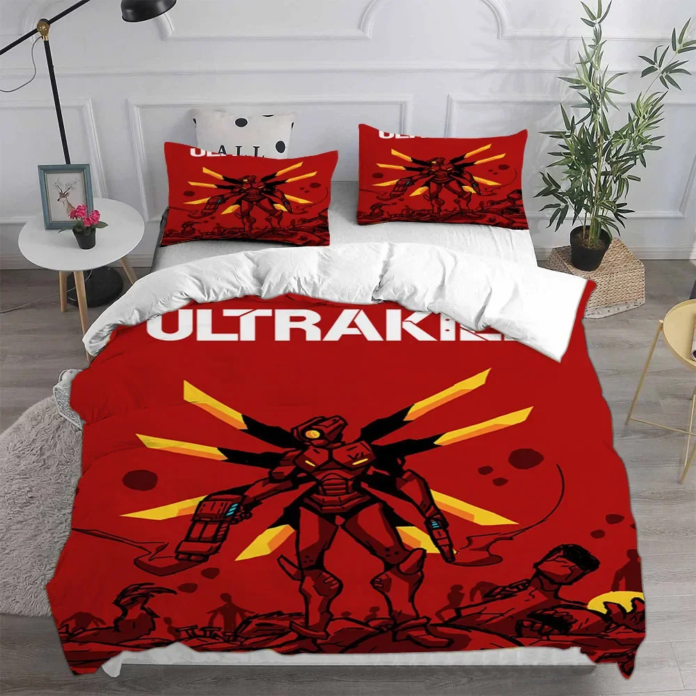 

Game Ultrakill Bedding Sets Comforter Quilt Bed Cover Duvet Cover Pillow Case EU Single US Twin 2-3 Pieces Sets Kids Adult Size
