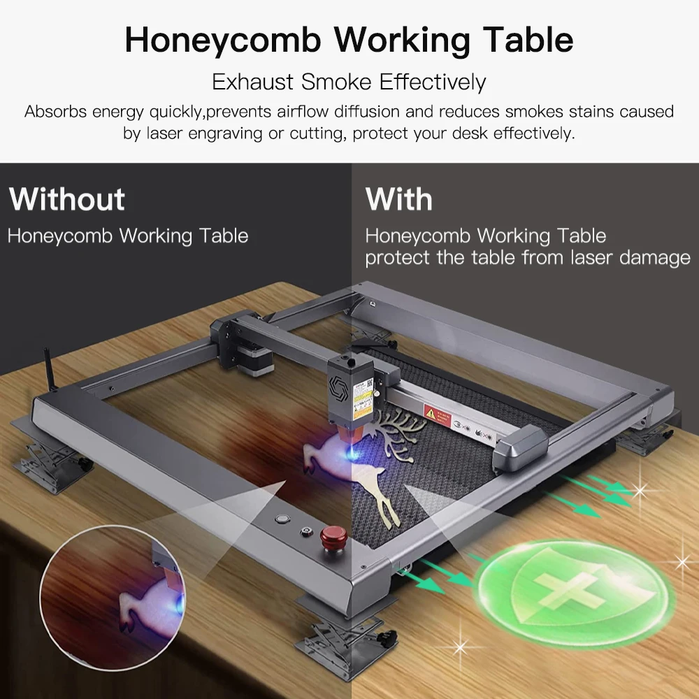 KINDLELASER Honeycomb Working Table 300*400mm Customizable Size Board Platform Laser Part for CO2 Laser Engraver Cutting Machine