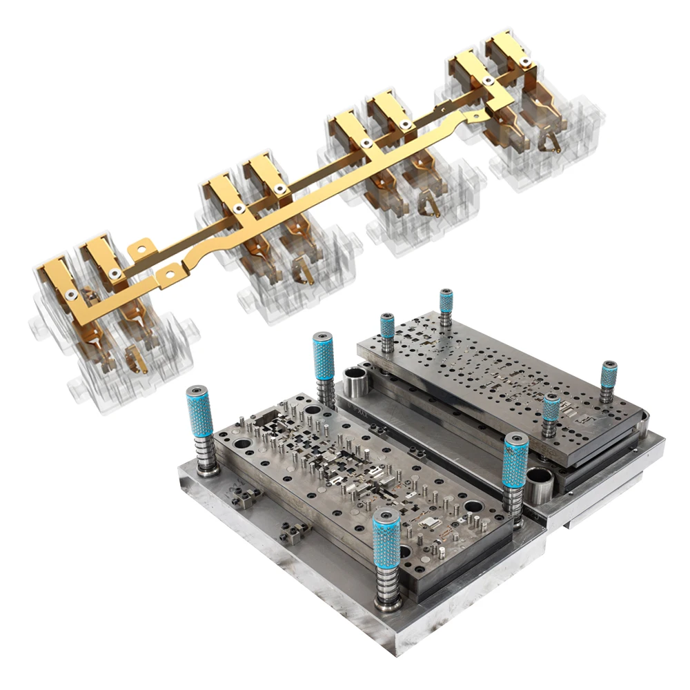 Cold Runner Plastic  Mold and Punching Die, Suitable for MCB Parts Wall Switch Sockets, High Precision Stamping Mold