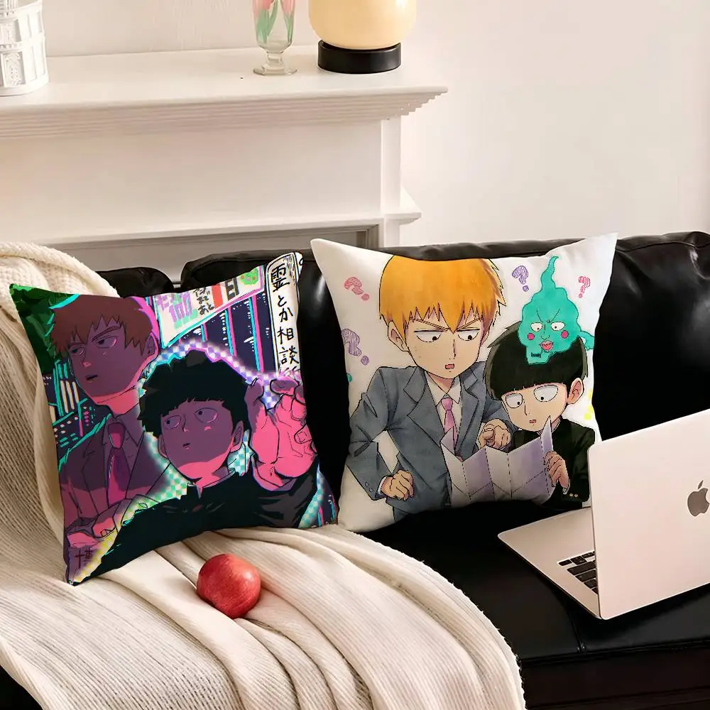 1pc Anime Shigeo Kageyama Arataka Reigen Teruki Pillow Case Fashion Square Pillowcase Bedroom Sofa Room Ins Decoration Leisure