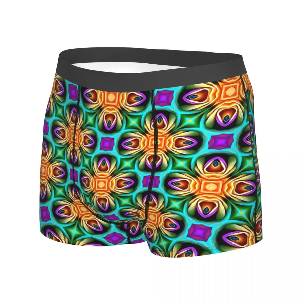 Colorful Rose Underwear Abstract Flower Customs Boxer Shorts Hot Men Underpants Comfortable Shorts Briefs Gift Idea