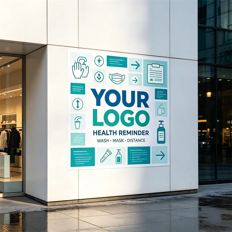Any Size 100 cm Custom Stickers Suitable For Warning Message Bookstore Supermarket Coffee Shop Commercial Advertising Promotion