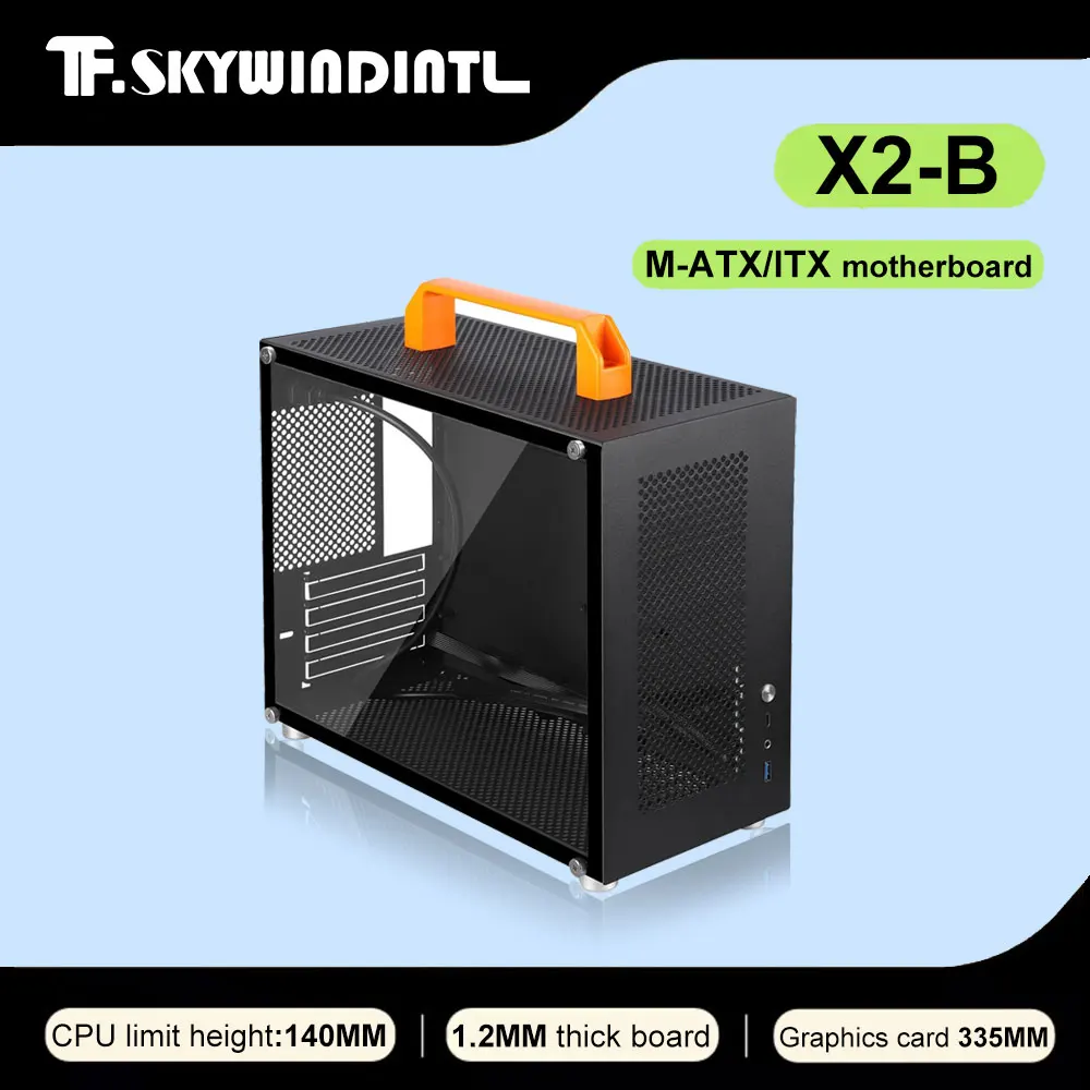 

M-ATX Portable Computer Case ITX MATX Power Supply Support Type-C Desktop MINI Small Gaming Chassis