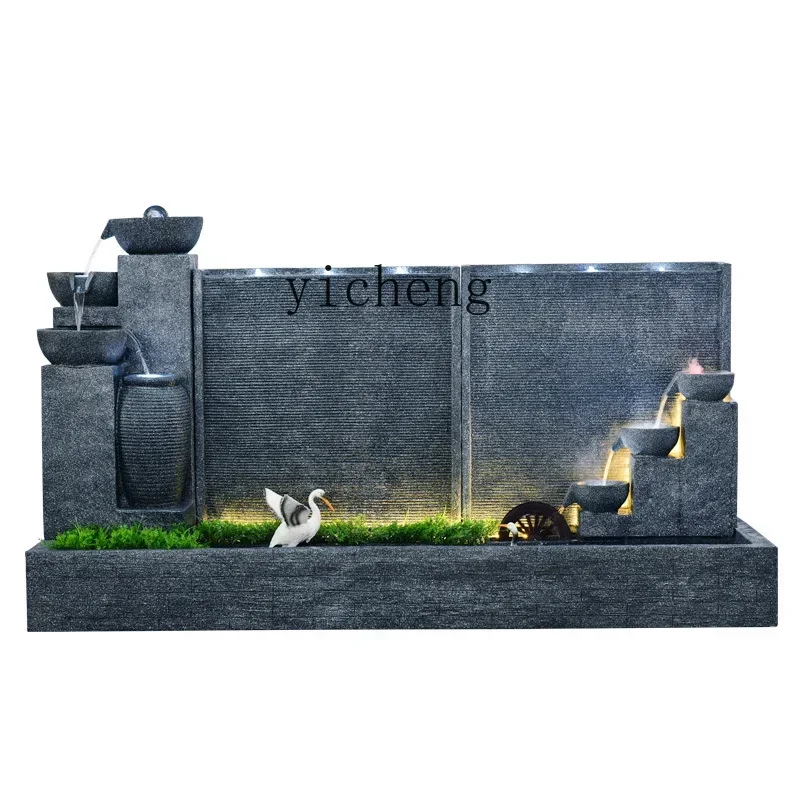 W28 European-style Flowing Water Fountain Water Curtain Wall Flowing Water Wall Company Garden Landscape Decoration Ornamen