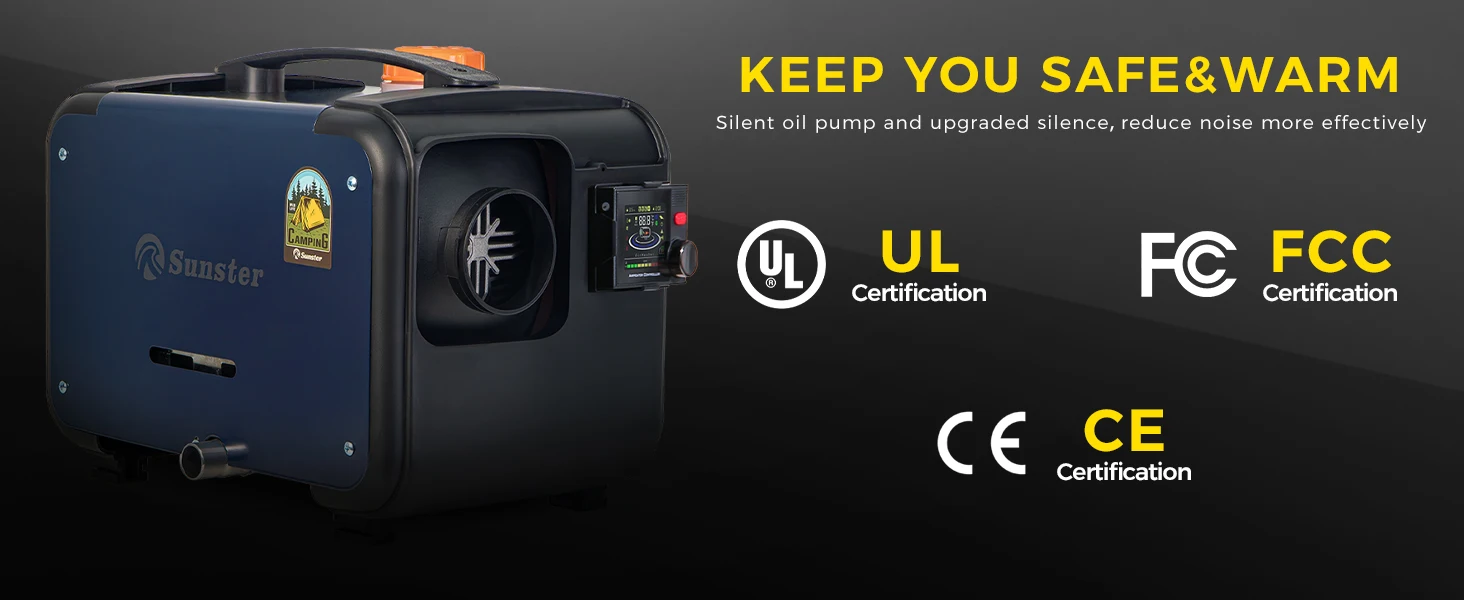 8KW Diesel-Luftheizung 12V/24V/220V Geräuscharme Diesel-Nachtzimmheizung mit Bluetooth-App/Auto-Thermostat/LCD für Garage, LKW, Anhänger – Detail 11