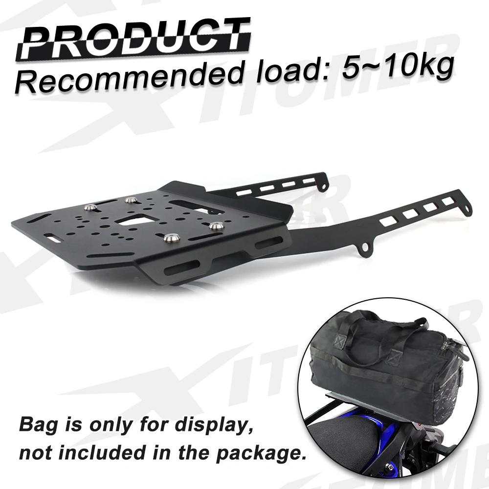 Rear Luggage Rack Motorbike Luggage Rack Topcase Side Trunk Case Suitecase Pannier Holder Tenere 700 XTZ690 2019-2024 For Yamaha