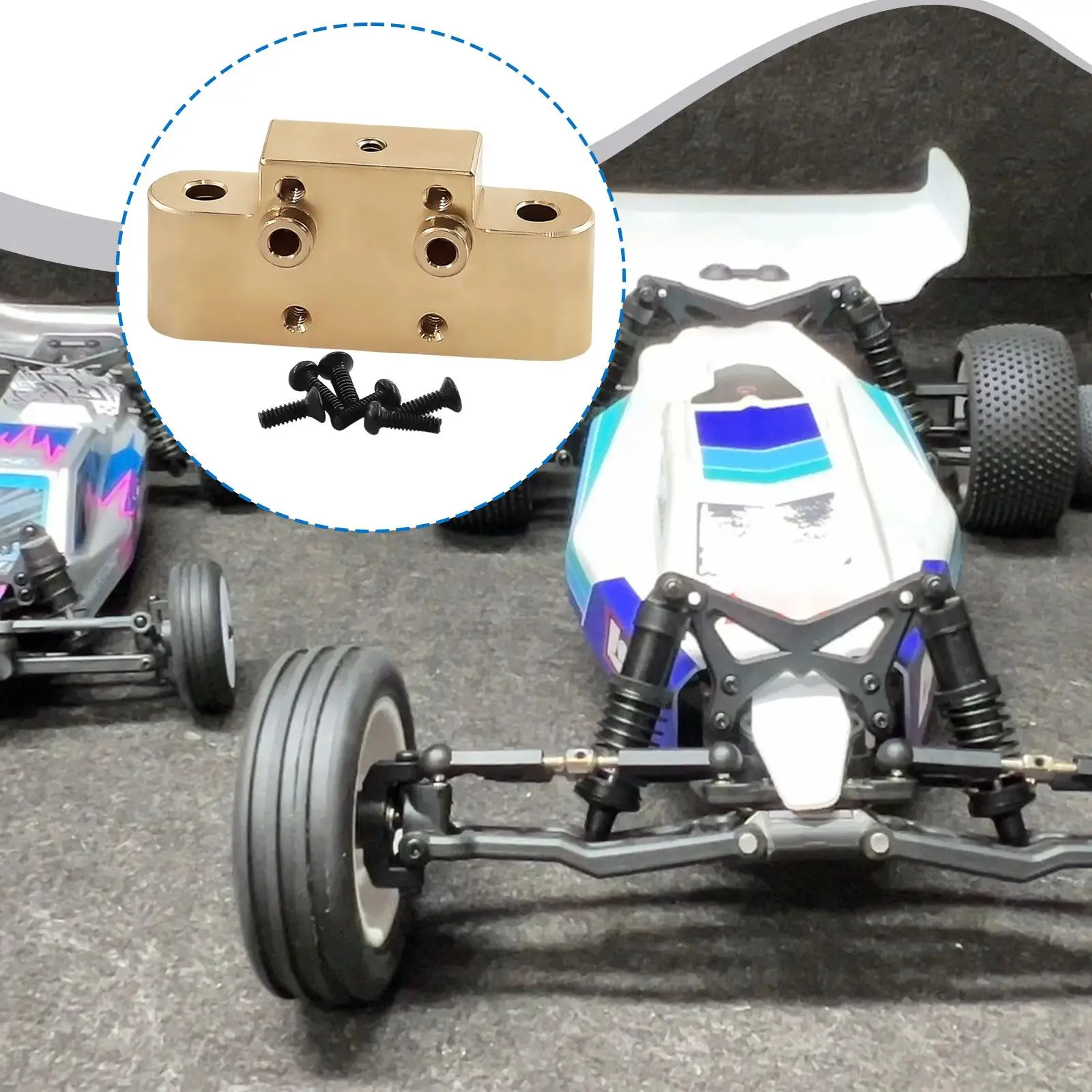 Soporte de brazo inferior delantero de coche teledirigido 1:24, pieza de refuerzo de brazo oscilante, reemplaza accesorios para coche de Control remoto 1:28