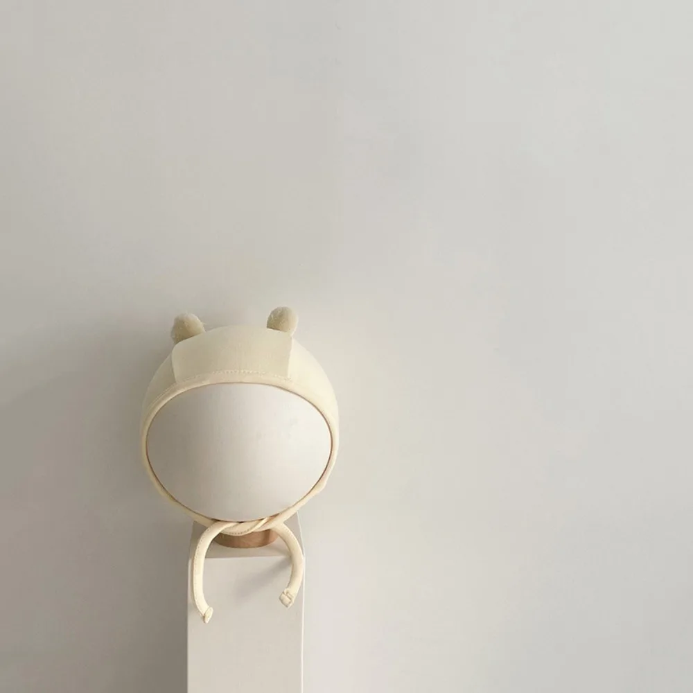 

Thin Windproof Baby Bear Ear Protection Hat Cotton Thickened No Brim Newborn Infant Hats Cartoon Design Pullover Style