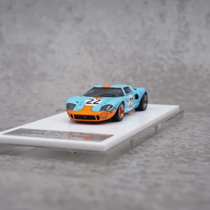 جديد في المخزون My64 1:64 Ford Gt40 Mki # 22 زيت الخليج الراتنج سيارة مصغرة دييكاست فورد السوبر الحلي ألعاب مخصصة هدية للأطفال