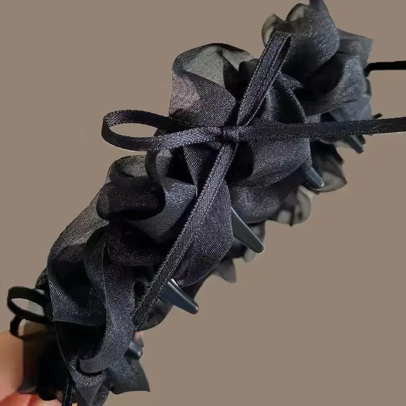 Süßes Netz-Schleifen-Haarband, Retro-Haarspange für Damen, Hochkronen-Kamm, Haaraccessoire – Detail 15