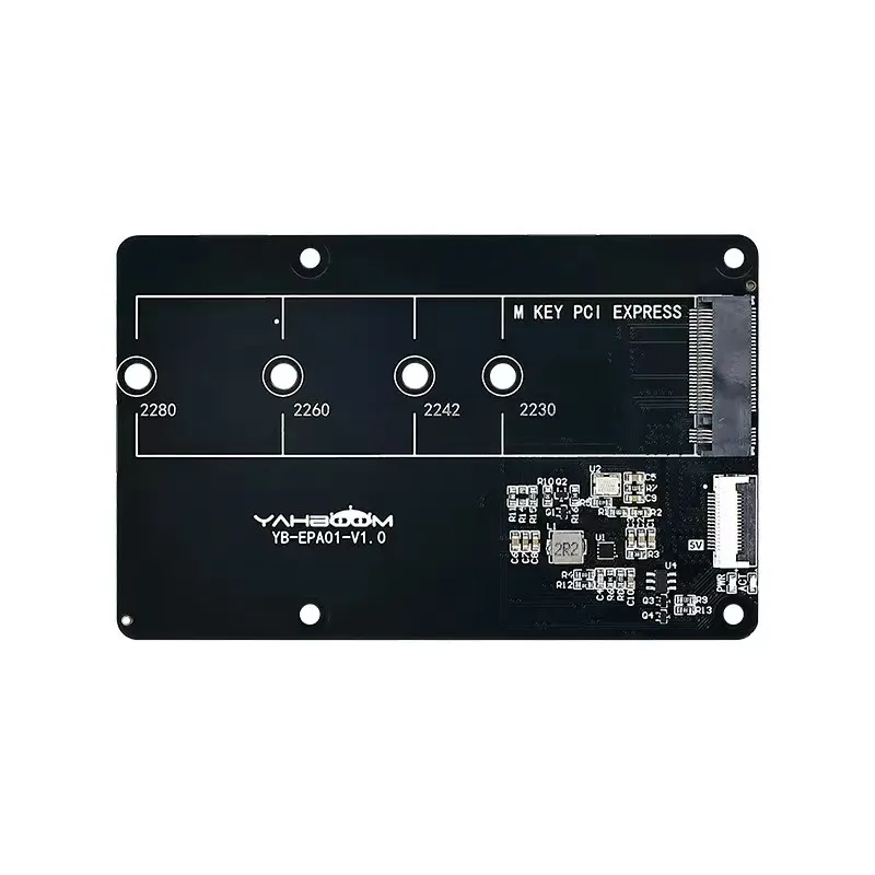 Raspberry Pi 5 NVMe Expansion Board Transparent Acrylic Shell PCIe to M.2 SSD Solid State Drive Adapter Board KIT
