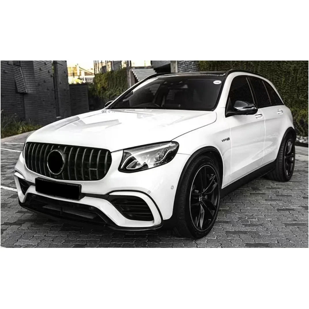 

Car accessories for Mercedes benz GLC X253 2016-2019 to GLC63 AMG front rear bumper with grille ,rear diffuser with exhaust pipe