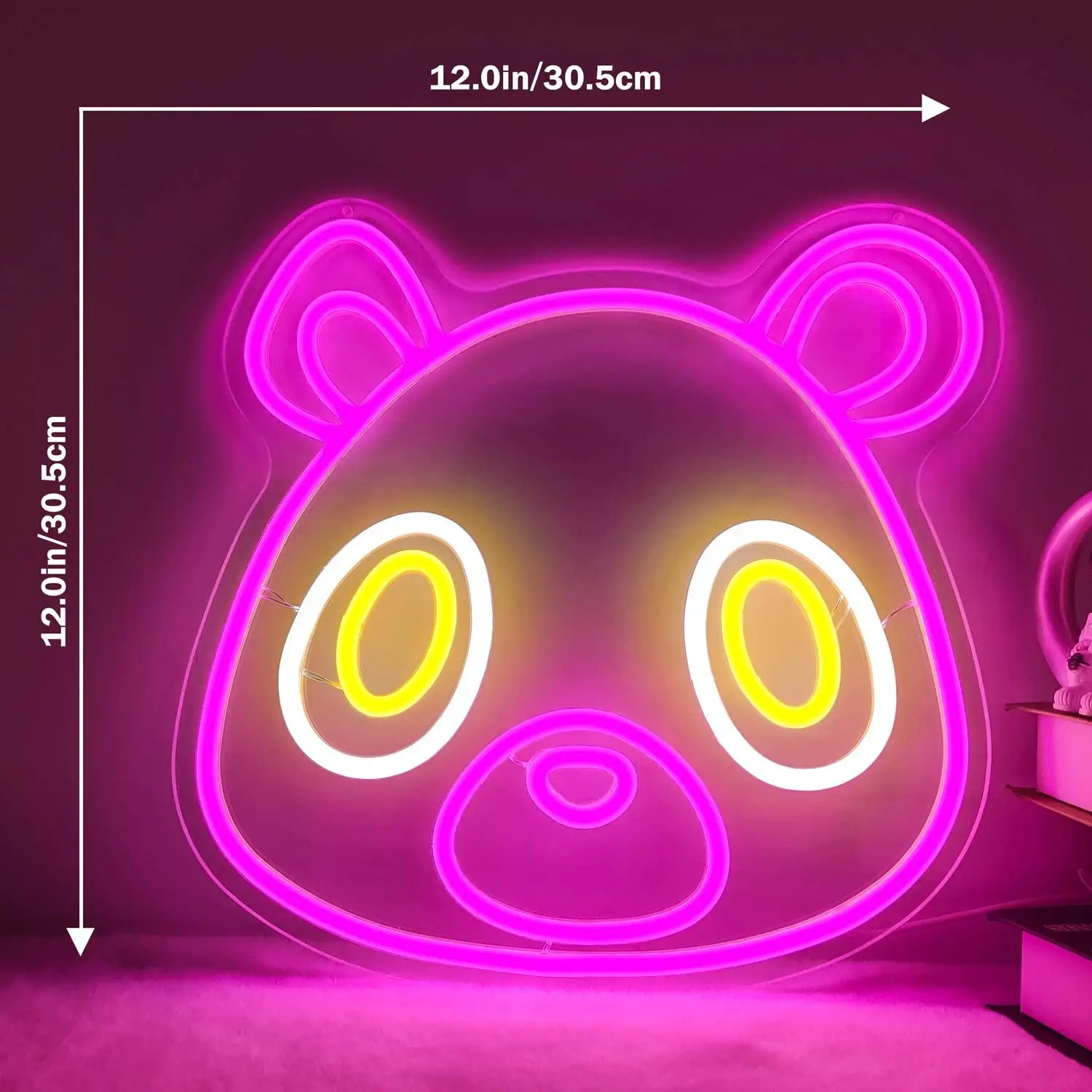 Graduation Bear Neon Sign Bear Neon Light Sign Cartoon Neon Signs for Wall LED Signs Light up Signs for Bedroom Graduation Party