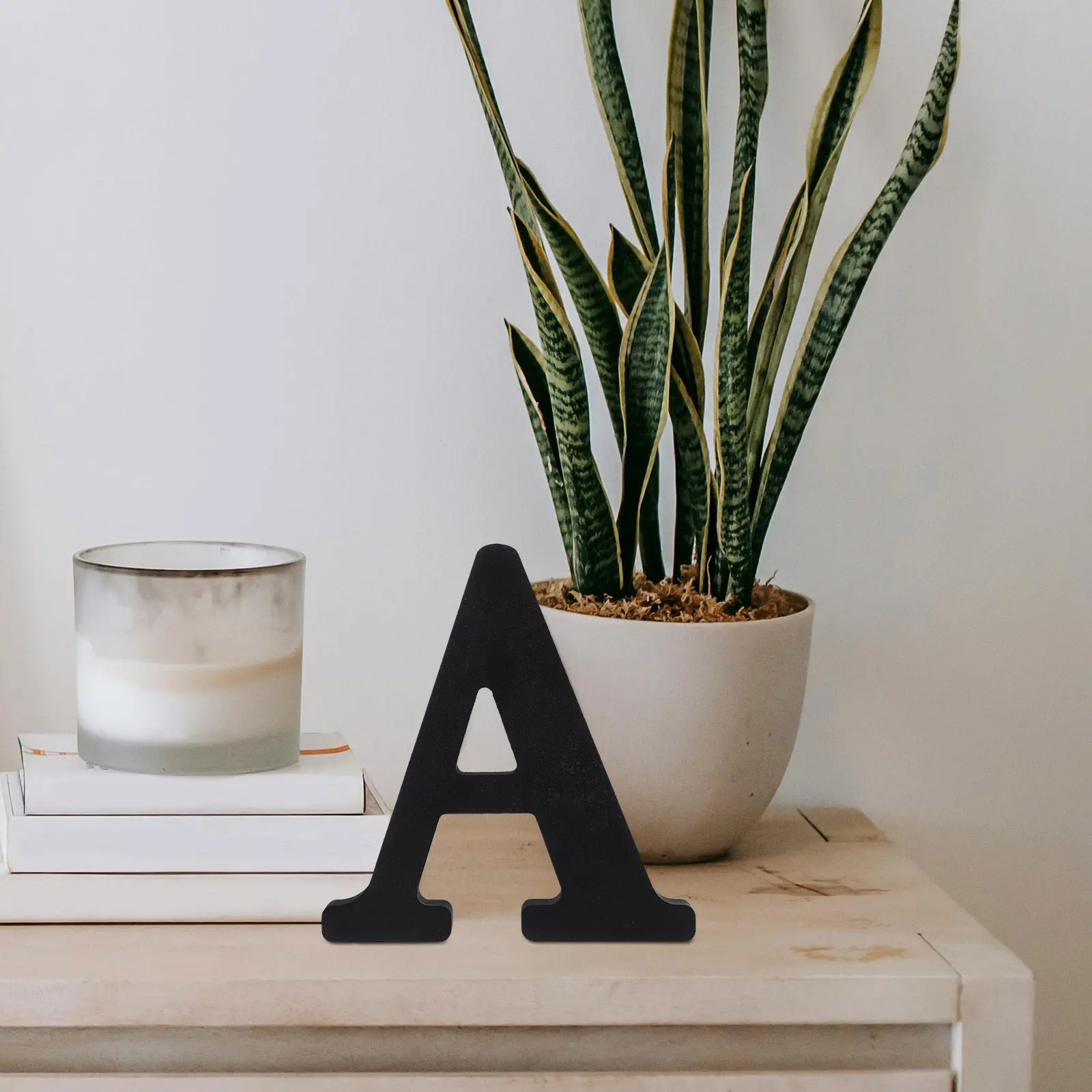 Wooden Black Letters for Wall Decor Table Shelf Living Room Bedroom Outdoor Space Decorative Initial Letter Blocks Home Decor